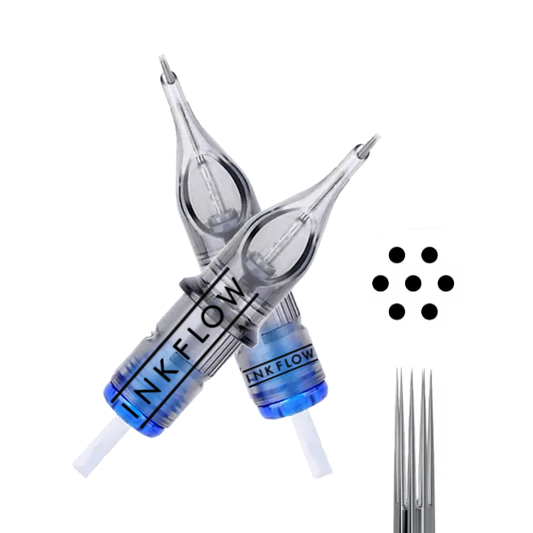 INKFLOW Cartridge Tattoo Needles Disposable Medium Taper Round Shaders (RS)