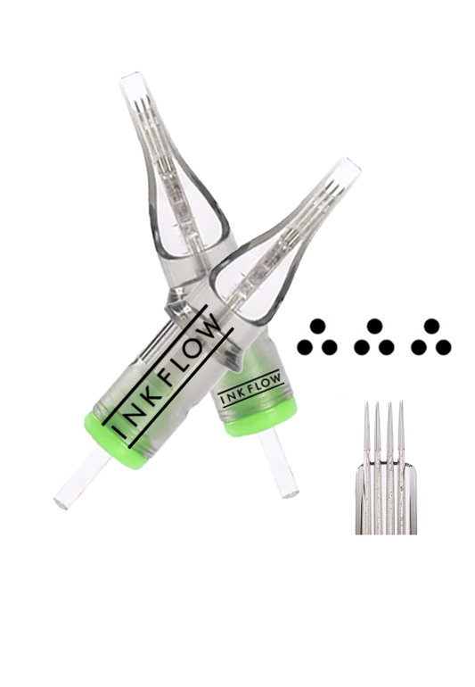 INKFLOW Cartridge Tattoo Needles Disposable Long Taper Stipple Shader (3B)